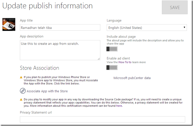 Publish Info dan Finish Publish Info dan Finish