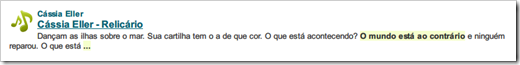Resultado da busca por trecho da letra Resultado da busca por trecho da letra