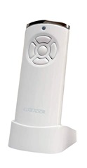 Garador gloss white five button hand transmitter and stand
