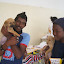 Children from SOS Village playing the dogs from PAWS after their dental check-up