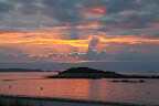 Zonsondergang vanaf de camping