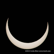 Partial solar eclipse viewed from Mt. Hamilton east of San Jose, California.