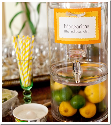 margarita cocktail station
