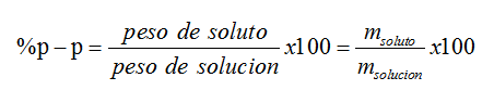 Porcentaje peso–peso - Quimica | Quimica Inorganica