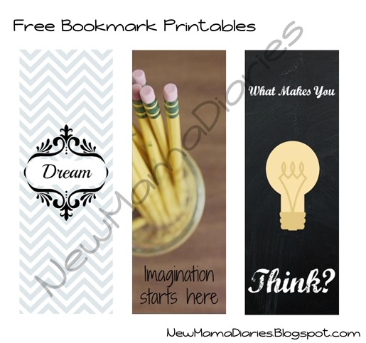 Back To School Bookmark Printables | NewMamaDiaries.blogspot.com