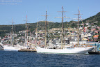 Square-riggers moored up