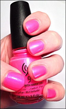 China Glaze Pink Voltage Swatch China Glaze Pink Voltage Swatch