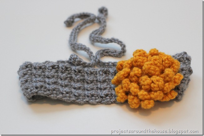 yellow and gray crochet headband earwarmer yellow and gray crochet headband earwarmer