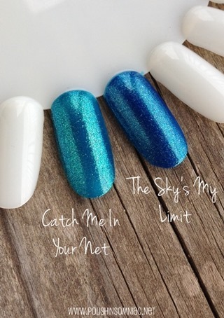 OPI Catch Me In Your Net vs The Sky's The Limit