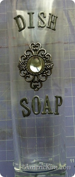 Rhinestone and lettered bottle Rhinestone and lettered bottle