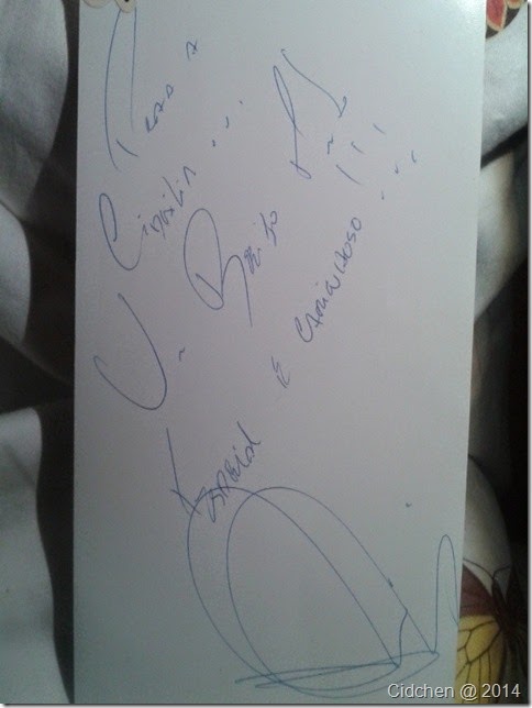 Autografo Rui Drumond Autografo Rui Drumond