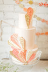 The sugar lace patterns were created from a silicone mold.
