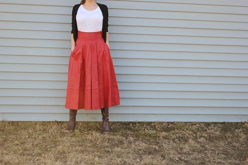 leather skirt refashion