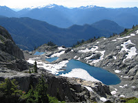 Hidden lakes in Mt Baker Wilderness.