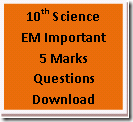 10th science Important 5 mark questions 10th science Important 5 mark questions