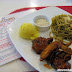 Chicken Wings in Original W&D sauce and Bleu Cheese Dip, complemented by Pesto With Gambas and Mashed Potatoes