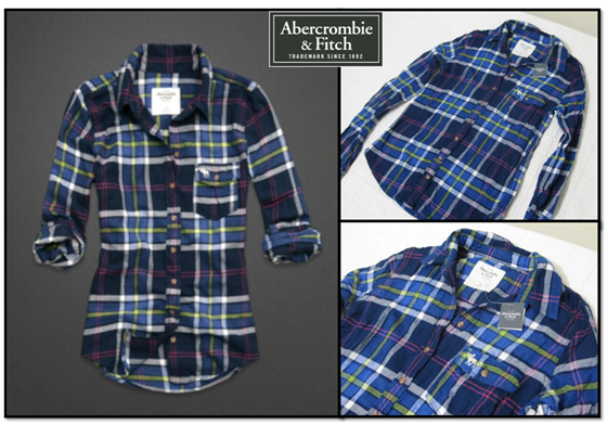 Abercrombie & Fitch - Camisa xadrez