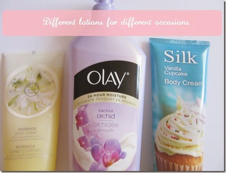 different lotions