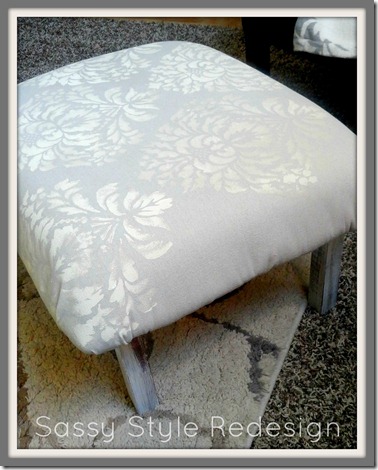How to turn an old table into an ottoman with sassy style redesign How to turn an old table into an ottoman with sassy style redesign