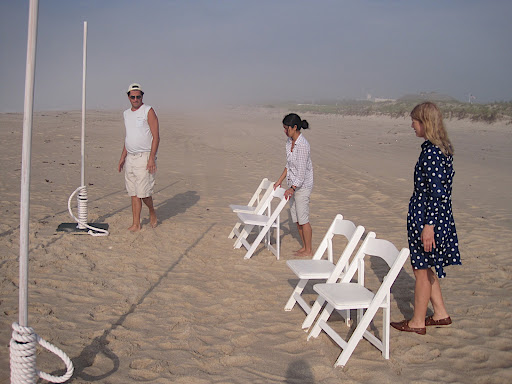 Here we are, starting to set up the beach scenario.
