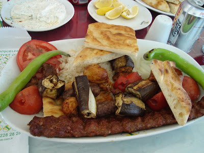 Day 8: Lunch break while on the way to Pamukkale; this is our gourmet "fast food" on the road!