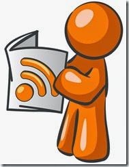 Orange Man RSS Symbol Newspaper