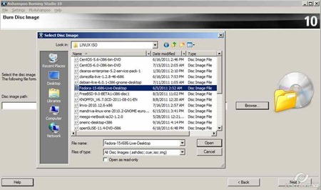 Linux, Tutorial, Software Download and Photos: How to burn ISO file into CD  using Ashampoo Burning Studio 10