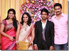 Sneha, Prasanna at GV Prakash Kumar & Saindhavi Wedding Reception Photos