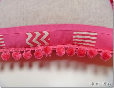 Pink pom pom trim