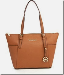Michael Kors Jet Set Saffiano Tote in Luggage