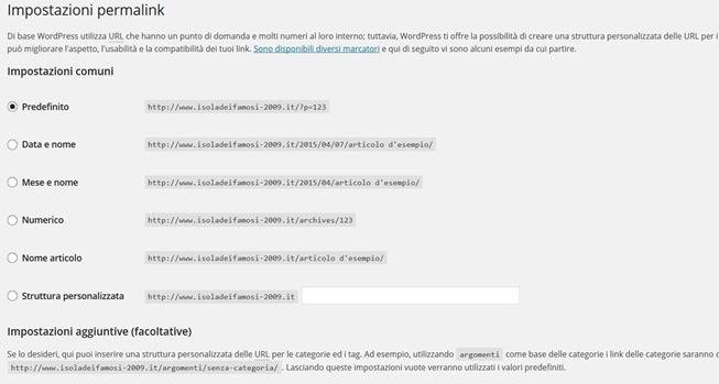 impostazioni-struttura-permalink