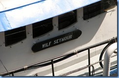 7948  St. Catharines - Welland Canals Centre at Lock 3 - Viewing Platform - WILF SEYMOUR tug and her barge ALOUETTE SPIRIT downbound