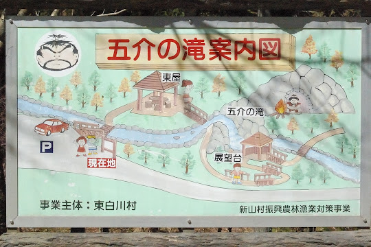 五介の滝案内図
