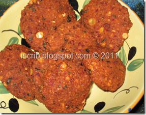 Beet root vadai 1 Beet root vadai 1