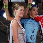 Khalid Bounida on the podium in Maastricht Wolder with the beautiful podium girl. (photo: Raamakers)