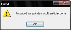 password anda salah password anda salah