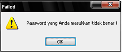 password anda salah