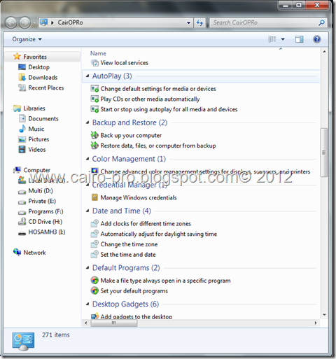 windows 7 configuration option from one location by cairopro التحكم الكامل فى جميع خيارات التكوين ويندوز7 windows 7 configuration option from one location by cairopro التحكم الكامل فى جميع خيارات التكوين ويندوز7