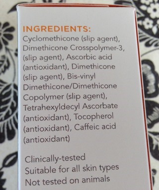 FutureDerm Vitamin CE Caffeic Silk Serum 16 2 Ingredients close up