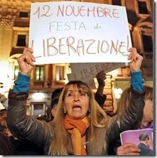 Manifestazione anti Berlusconi