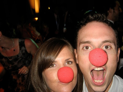 More guests wearing fun props.