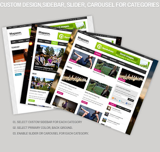 Custom Design,sidebar, Slider, Carousel For Categories