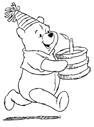 winnie pooh coloring pages birthday. POOH PARA COL.