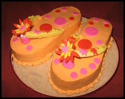 Orange sandals cake