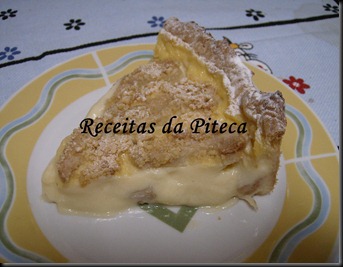 Tarte de pêras e amêndoas-fatia