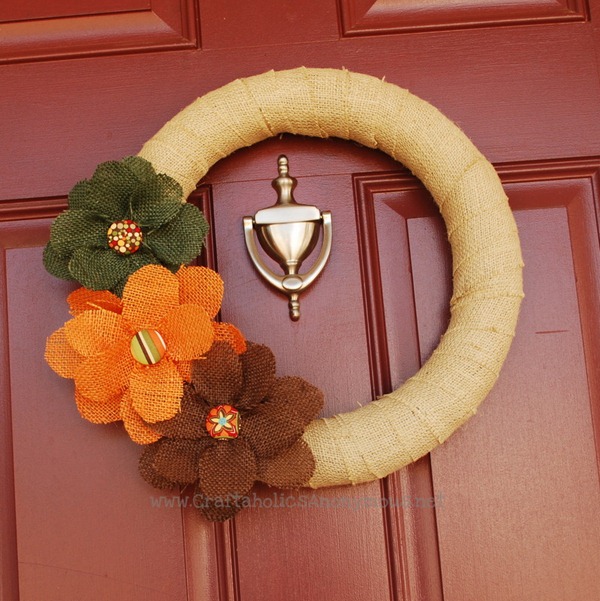 burlap fall wreath tutorial