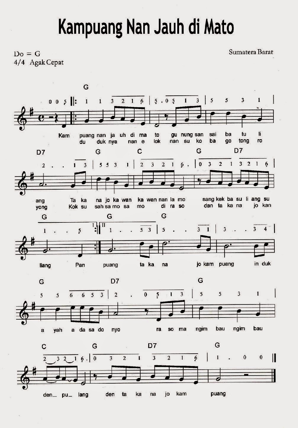 Chord Lagu Yang Terlewatkan