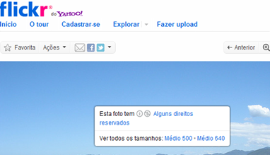 Detalhe de menu suspenso sobre foto hospedada no Flickr Detalhe de menu suspenso sobre foto hospedada no Flickr