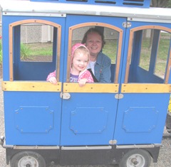 Buttonwood park 7.25.2013 Bellz and me riding the train1