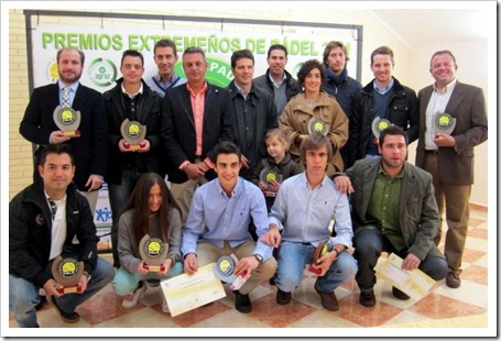 Primera edición Premios extremeños 2011 otorgados por la Federación Extremeña de Pádel.